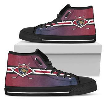 Double Stick Check Florida Panthers High Top Shoes | Favorety AU