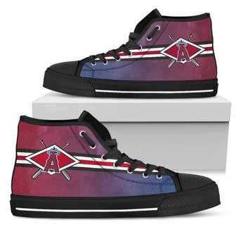 Double Stick Check Los Angeles Angels High Top Shoes | Favorety UK