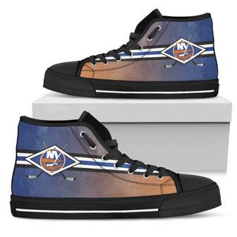 Double Stick Check New York Islanders High Top Shoes | Favorety CA