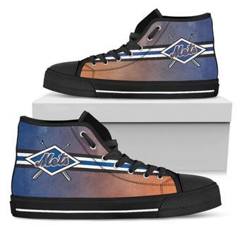 Double Stick Check New York Mets High Top Shoes | Favorety AU