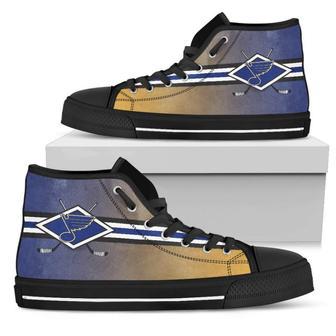 Double Stick Check St. Louis Blues High Top Shoes | Favorety AU