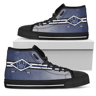 Double Stick Check Toronto Maple Leafs High Top Shoes | Favorety AU