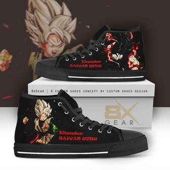 Dragon Ball High Top Shoes Black Goku Thunder Saiyan Anime | Favorety UK