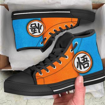 Dragon Ball High Top Shoes Goku Kanji Anime Sneakers | Favorety AU