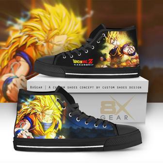 Dragon Ball High Top Shoes Son Goku Double Super Saiyan Cool Style | Favorety AU