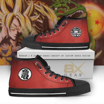 Dragon Ball High Top Shoes Son Goku Kanji World King Anime | Favorety CA