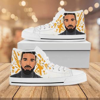 Drake Rapper Cool Design For Lovers Gift For Fan Custom Canvas High Top Shoes | Favorety