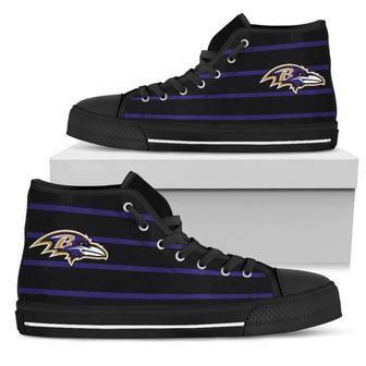 Edge Straight Perfect Circle Baltimore Ravens High Top Shoes | Favorety UK