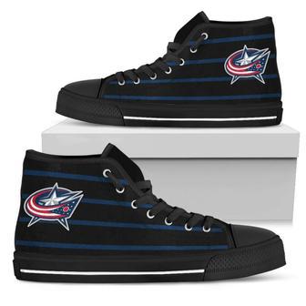 Edge Straight Perfect Circle Columbus Blue Jackets High Top Shoes | Favorety UK