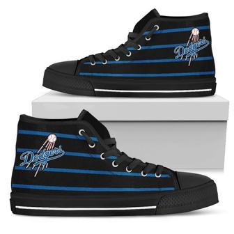 Edge Straight Perfect Circle Los Angeles Dodgers High Top Shoes | Favorety CA