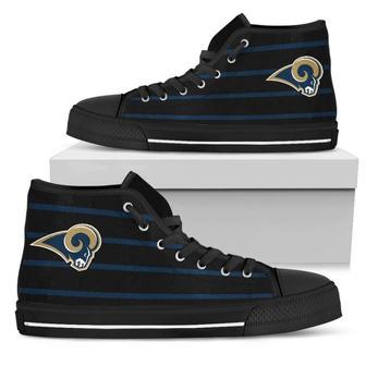 Edge Straight Perfect Circle Los Angeles Rams High Top Shoes | Favorety