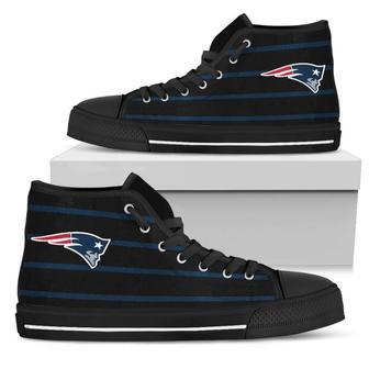 Edge Straight Perfect Circle New England Patriots High Top Shoes | Favorety