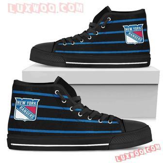 Edge Straight Perfect Circle New York Rangers High Top Shoes Sport Sneakers | Favorety AU