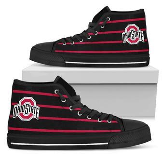 Edge Straight Perfect Circle Ohio State Buckeyes High Top Shoes | Favorety UK