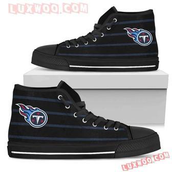 Edge Straight Perfect Circle Tennessee Titans High Top Shoes Sport Sneakers | Favorety DE