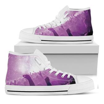 Edm Party In Nightclub Print White High Top Shoes - Monsterry UK