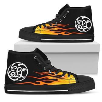 Electric Light Orchestra High Top Shoes Flame Sneakers Music Band | Favorety CA