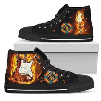 Electric Light Orchestra Sneakers Fire Guitar High Top Shoes | Favorety UK