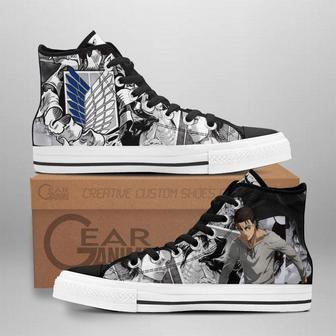 Eren High Top Shoes Custom Anime Final Season Attack On Titan Sneakers | Favorety UK