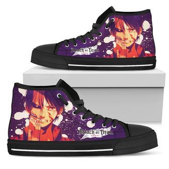 Eren Sneakers High Top Shoes Fan Attack On Titan | Favorety AU