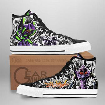 Evangelion High Top Shoes Custom Manga Anime Neon Genesis Evangelion Sneakers | Favorety