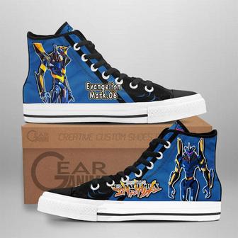 Evangelion Mark High Top Shoes Custom Anime Neon Genesis Evangelion Sneakers | Favorety AU