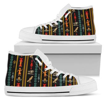 Eye Of Horus Egypt Style Pattern Women High Top Shoes - Monsterry