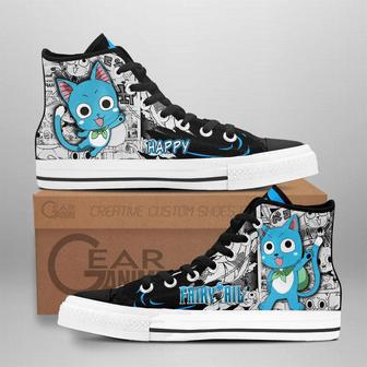 Fairy Tail Happy High Top Shoes Custom Anime Sneakers | Favorety CA