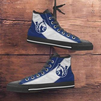 Fan Art Indianapolis Colts Canvas High Top Shoes | Favorety AU