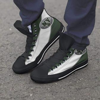 Fan Art New York Jets Canvas High Top Shoes | Favorety DE