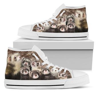 Ferret High Top Shoes For Women, Shoes For Men Custom Shoes - Monsterry