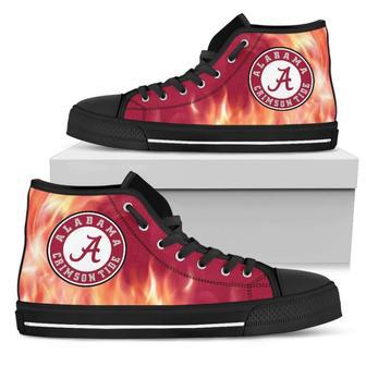 Fighting Like Fire Alabama Crimson Tide High Top Shoes | Favorety AU