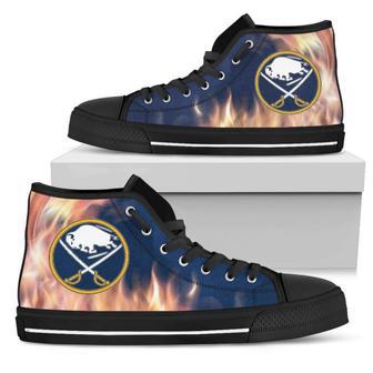 Fighting Like Fire Buffalo Sabres High Top Shoes | Favorety