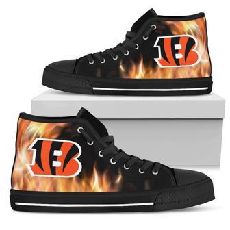 Fighting Like Fire Cincinnati Bengals High Top Shoes | Favorety