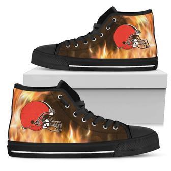 Fighting Like Fire Cleveland Browns High Top Shoes | Favorety UK