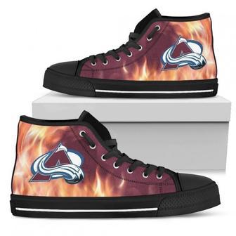 Fighting Like Fire Colorado Avalanche High Top Shoes | Favorety CA