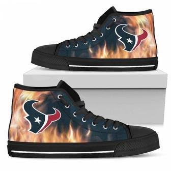 Fighting Like Fire Houston Texans High Top Shoes | Favorety UK