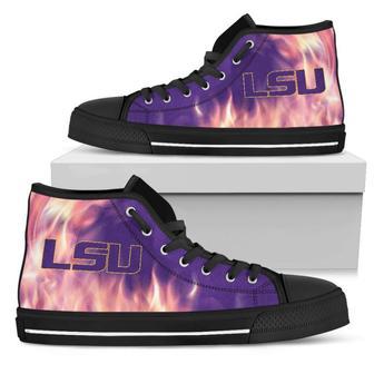 Fighting Like Fire LSU Tigers High Top Shoes | Favorety UK