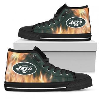 Fighting Like Fire New York Jets High Top Shoes | Favorety CA