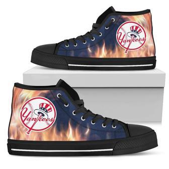 Fighting Like Fire New York Yankees High Top Shoes | Favorety UK