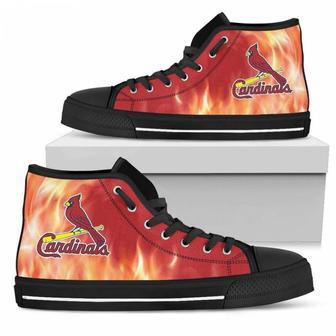 Fighting Like Fire St. Louis Cardinals High Top Shoes | Favorety