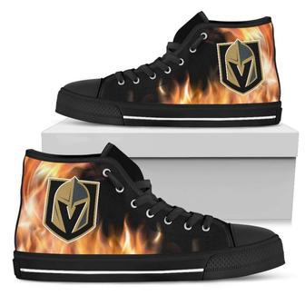 Fighting Like Fire Vegas Golden Knights High Top Shoes | Favorety CA