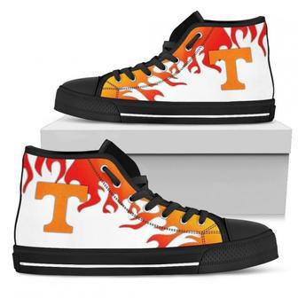 Fire Burning Fierce Strong Logo Tennessee Volunteers High Top Shoes | Favorety UK