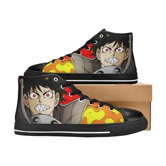 Fire Force Blazing Fire Brigade For Man And Women Custom Canvas High Top Shoes - Monsterry CA