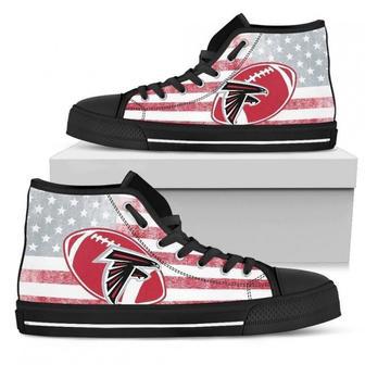 Flag Rugby Atlanta Falcons High Top Shoes | Favorety UK