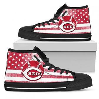 Flag Rugby Cincinnati Reds High Top Shoes | Favorety UK