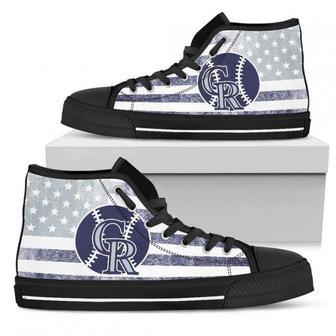 Flag Rugby Colorado Rockies High Top Shoes | Favorety UK