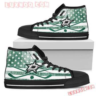 Flag Rugby Dallas Stars High Top Shoes Sport Sneakers | Favorety UK