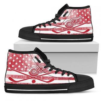 Flag Rugby Detroit Red Wings High Top Shoes | Favorety