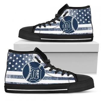 Flag Rugby Detroit Tigers High Top Shoes | Favorety